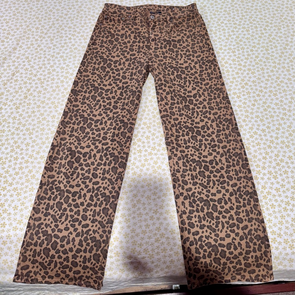 American Eagle Outfitters Animal Print Stovepipe Leg Jeans